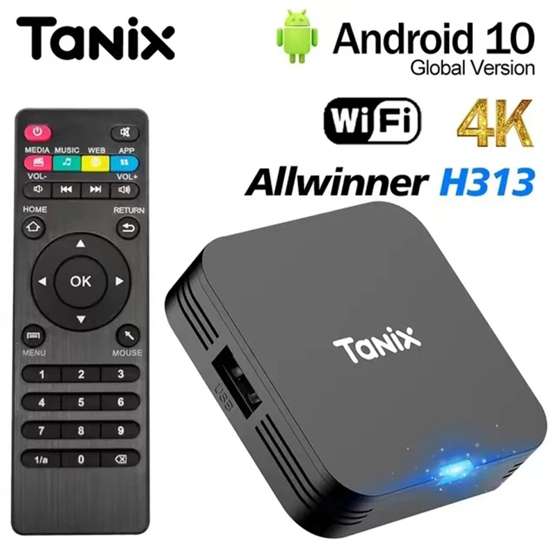 Tanix TX1 Allwinner H313 Android 10 Smart Home Theater TV Box 4K HDR 2.4G Wifi 2GB16GB Youtube Smart Mini Media Player Conjunto Top Box