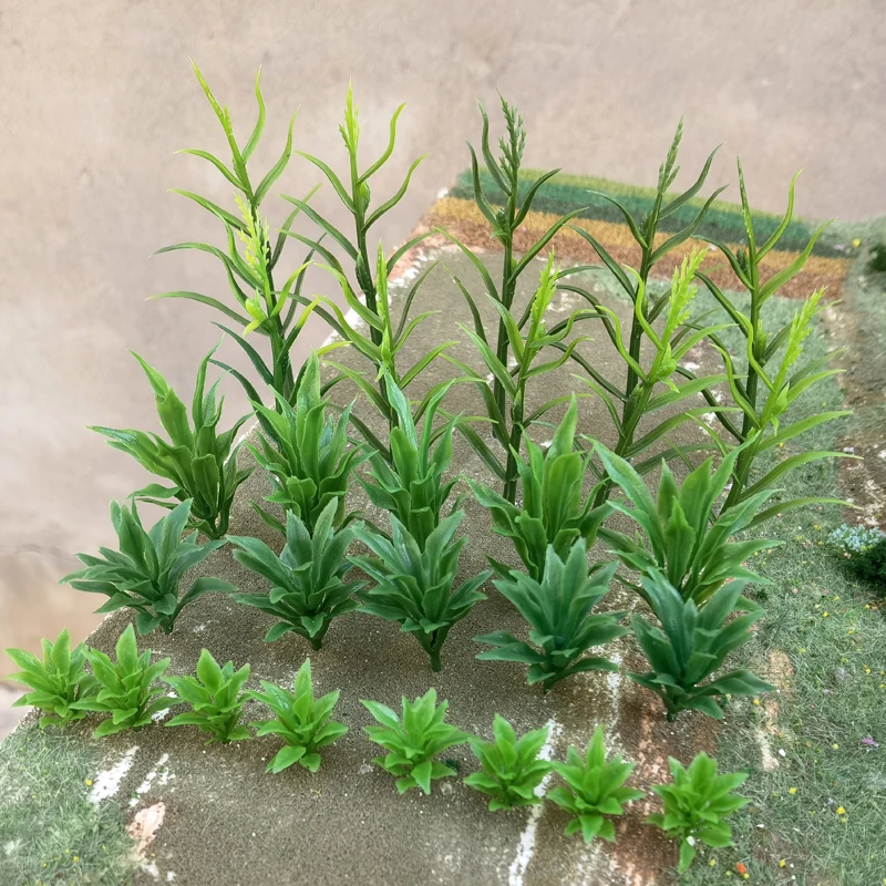 10 ชิ้น Miniature จําลองข้าวโพดต้นกล้าข้าวโพดฟาง micro ภูมิทัศน์ตกแต่งพืชสีเขียวรุ่น scale รถไฟรถไฟรูปแบบ