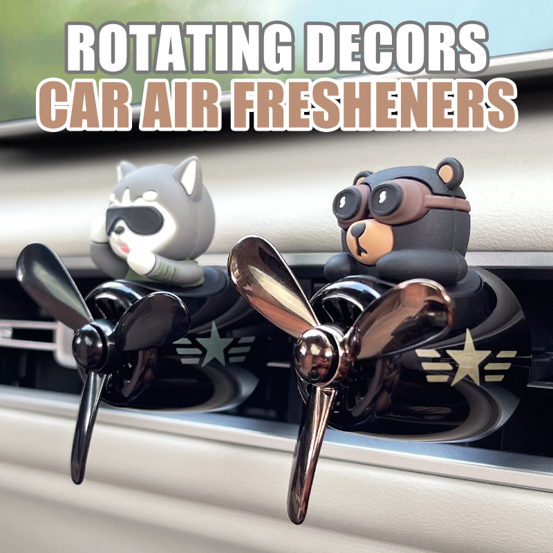 Solid fragrance Unmelting perfume diffuser pilot car air fresheners vent ornaments accessories decoration rotate propeller plane