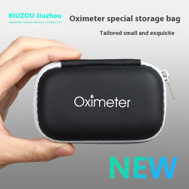 JUSTLANG กระเป๋าเก็บสําหรับ Oximeter Finger Pulse Oximeter กระเป๋าแบบพกพาซิปกระเป๋าซิปผู้ถือรูปแบบที่เหมาะสม