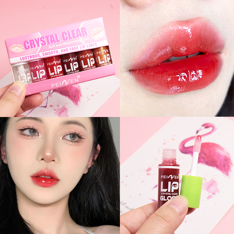 Lipgloss, Spiegel, Make-up-Produkte, Lippenöl, feuchtigkeitsspendender Lippentönung, flüssiger Lippenstift, Sheglam Girlcult Judydoll Lips Cosmetics, 6 Farben