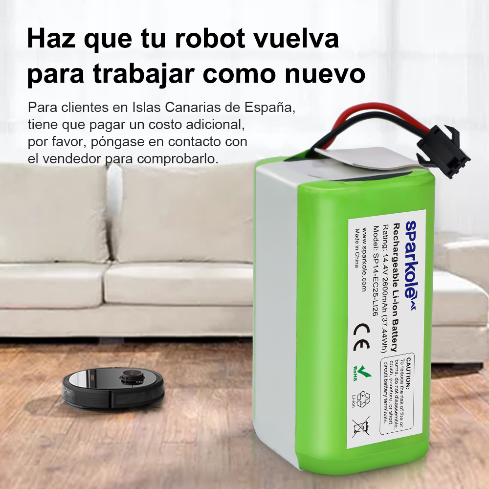 Сменный аккумулятор 14,4 В, 2600 мАч для Conga Excellent 990 1090 1790 Deebot N79S N79 DN622 Robovac 11 11S 11S Max, 30, 30C, G30