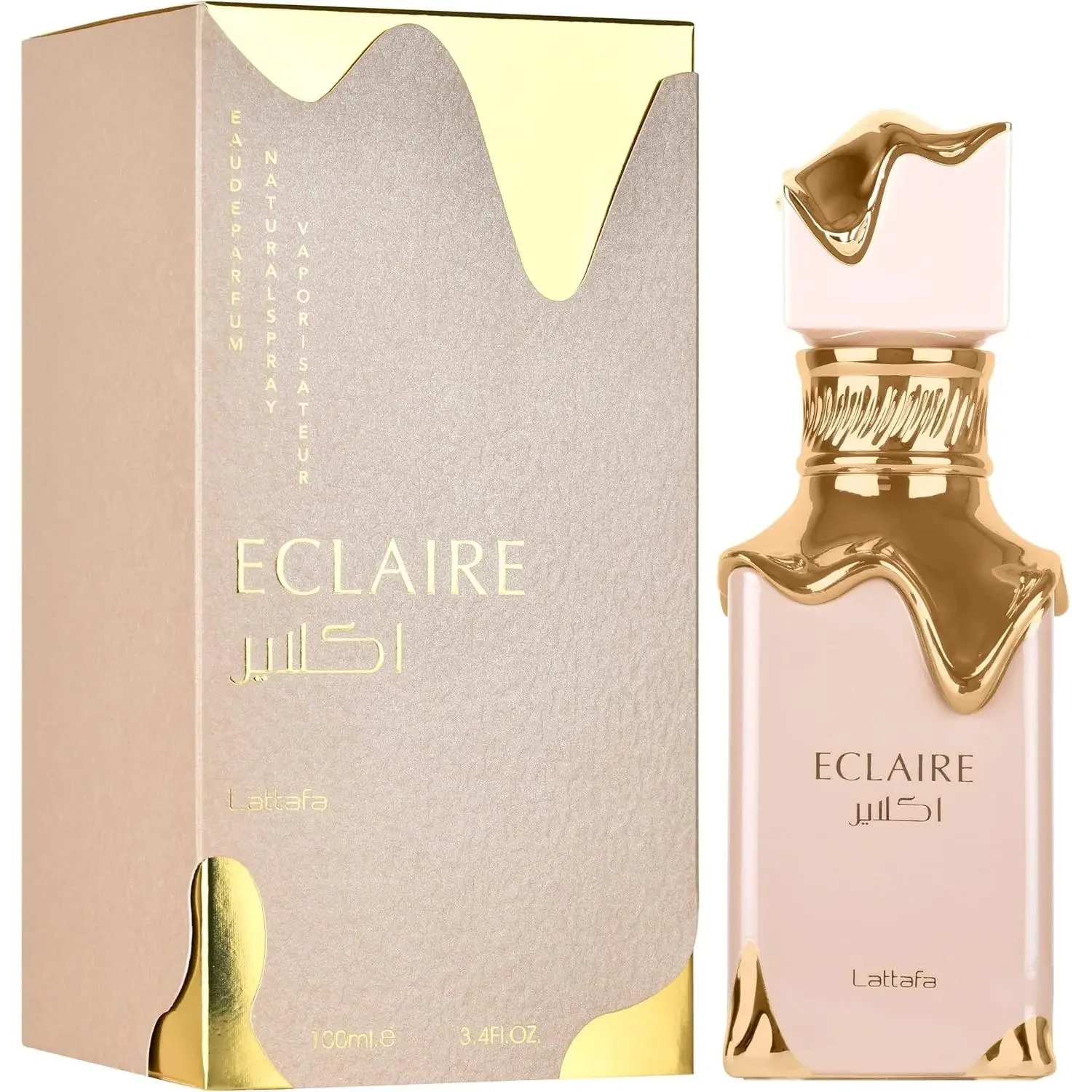 Perfume Eclaire 100ml - Lattafa, Fragancia Floral Frutal Gourmand, Dulce y Envuelvente para Mujeres - Eau De Parfum