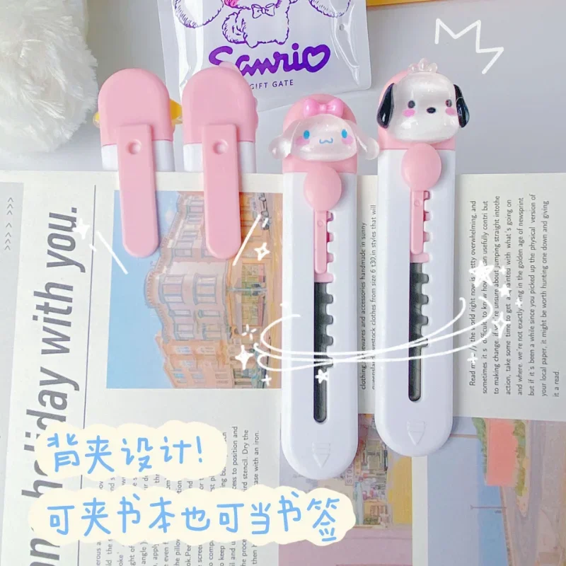 Coltello multiuso portatile per cartoni animati Mini taglierina per carta elasticizzata Apriscatole Tagliacarte Forniture per cancelleria per ufficio e scuola