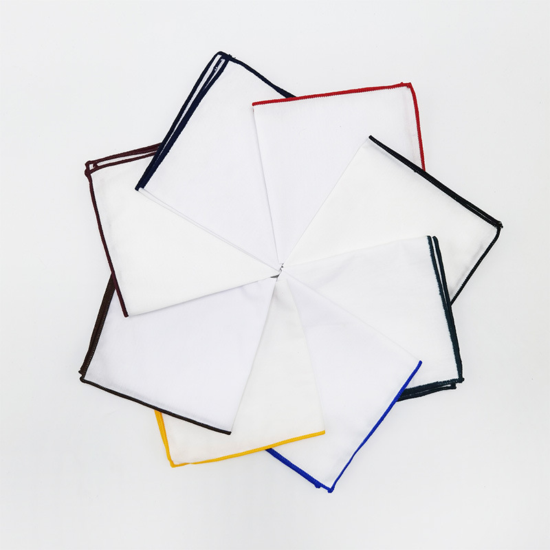 ผ้าเช็ดหน้าสีขาวสำหรับผู้ชายผ้าเช็ดหน้าสีขาว24ซม. กระเป๋าสี่เหลี่ยมหรูหราสำหรับงานแต่งงานธุรกิจงานปาร์ตี้