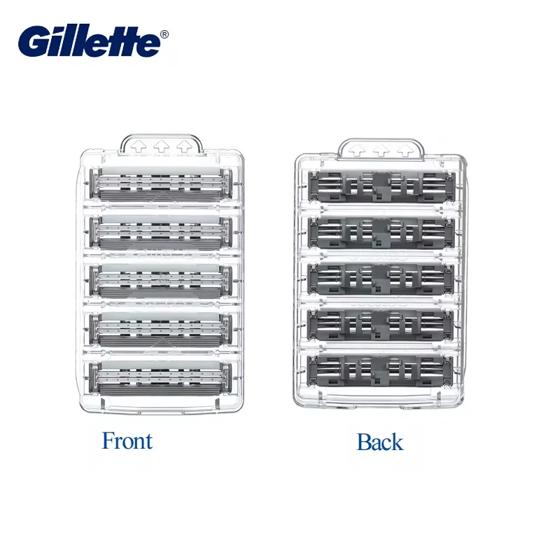 Gillette Sensor Excel-cuchillas de afeitar para hombre, SENSOR EXCEL, cartuchos de repuesto, doble capa, depilación, afeitado de barba