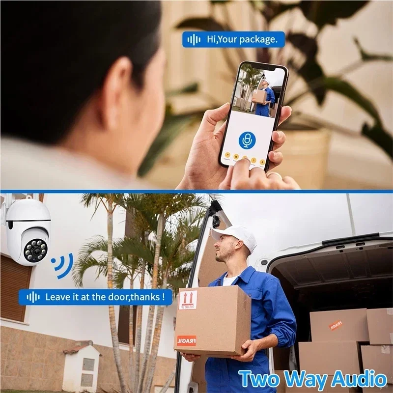 5MP Wifi ビデオ監視カメラ CCTV PTZ IP カメラスマート人間追跡 4X ズームナイトビジョンフルカラー屋外防水