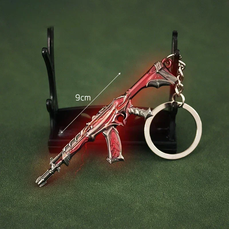 9 ซม.Valorant พวงกุญแจอาวุธ Reaver VFX Vandal Karambit มีดโลหะเกมสดใสสไตล์สมจริงของเล่นอะนิเมะตัวเลขเครื่องประดับ