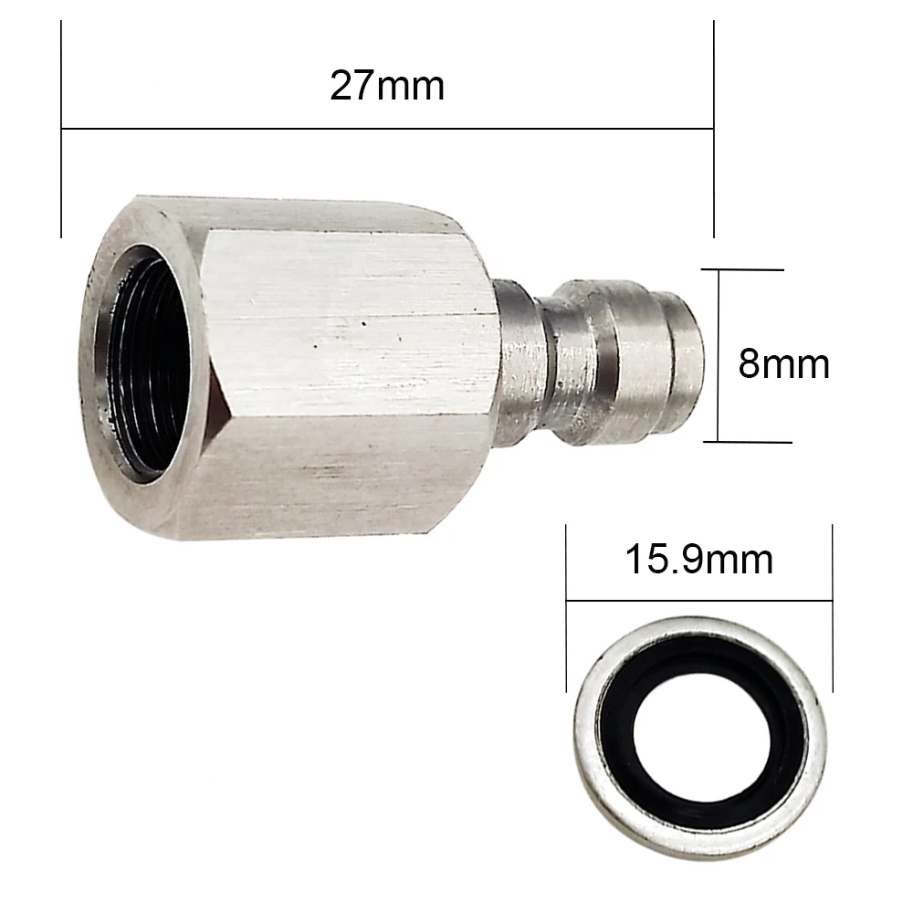 SS Quick Connect Disconnect Coupler 8mm Quick Release Kit 1/8BSPP G1/8 For Air Filling Charging High Pressure Stainless Steel