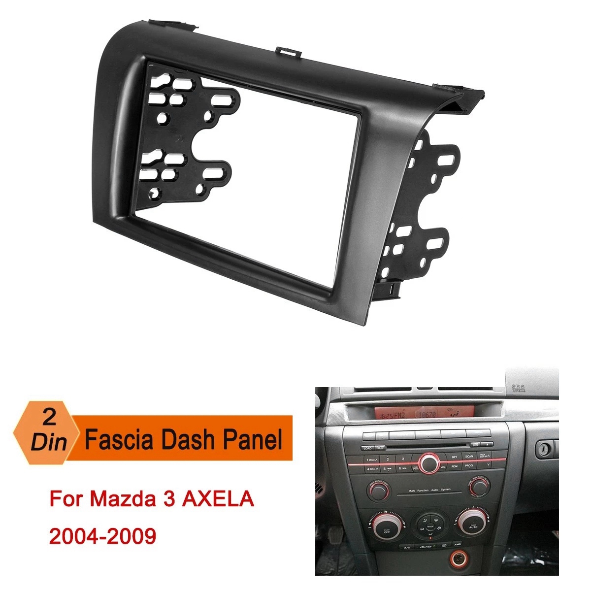 2din Auto Stereo Radio Dvd Fascia Fascias Dash Panel Plaatversiering Set Frame Cover Voor Mazda 3 Axela 2004-2007 2008 2009