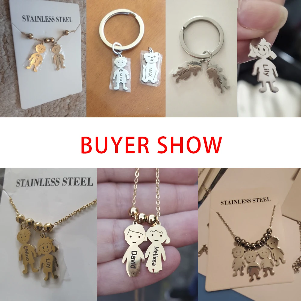 ส่วนบุคคลเด็กผู้หญิงสร้อยคอ CUSTOM CHAIN ชื่อแม่เด็กครอบครัวของขวัญวาเลนไทน์สําหรับผู้หญิงผู้ชายสแตนเลสจี้เครื่องประดับ
