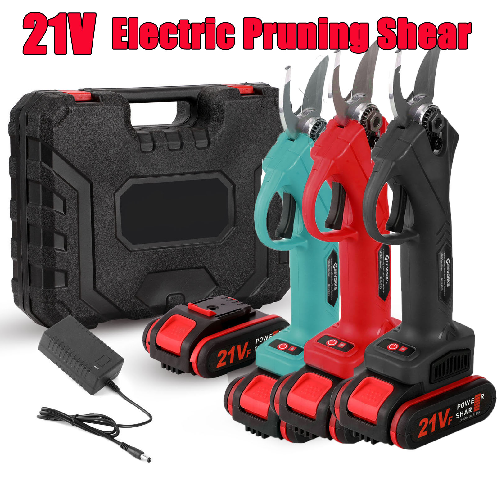 Schnurlose elektrische Gartenschere, elektrische Gartenschere, Gartenschere, Werkzeuge, Gartenschere, 21 V wiederaufladbare Batterie, Gartenschere