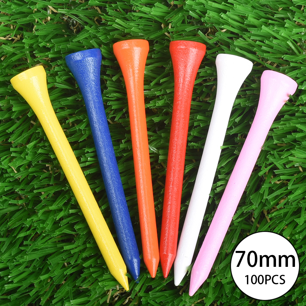 T-shirt da golf in legno da 100 pezzi T-shirt da golf in legno di colore misto Accessori