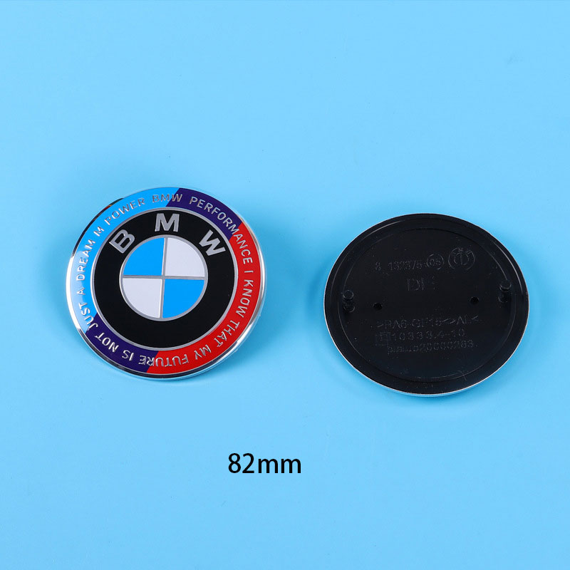 2 pièces ABS 74mm 82mm capot avant de voiture emblème Logo Badge de coffre arrière pour BMW M E46 F10 F30 E39 E36 F20 G20 G30 X1 X2 X3 X4 X5