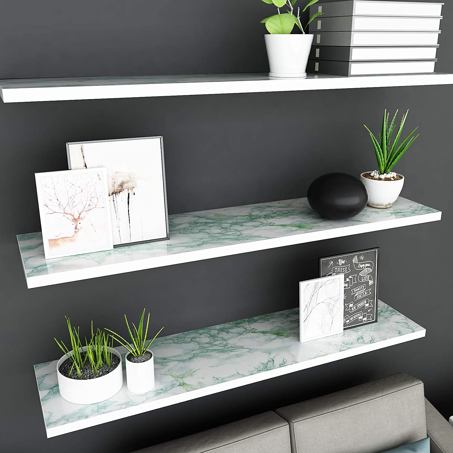 60 センチメートル幅 PVC 耐油大理石の壁紙キッチンの壁の装飾自己粘着防水コンタクト紙浴室のカウンタートップ