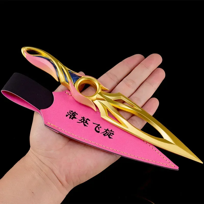 21cm Valorant Game Weapon Mystbloom Kunai Ninja Melee Key Chain Peripherals Alloy Metal Model Keychain for Boys Gift Toys Kids