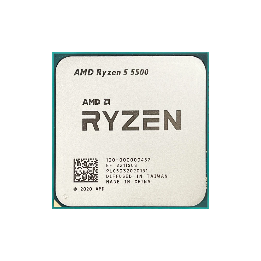 AMD Ryzen 5 5500 NEW CPU 3.6 GHz 6-Core 12-Thread R5 5500 L3=16M Socket AM4 7NM DDR4 Processor 65W but without cooler