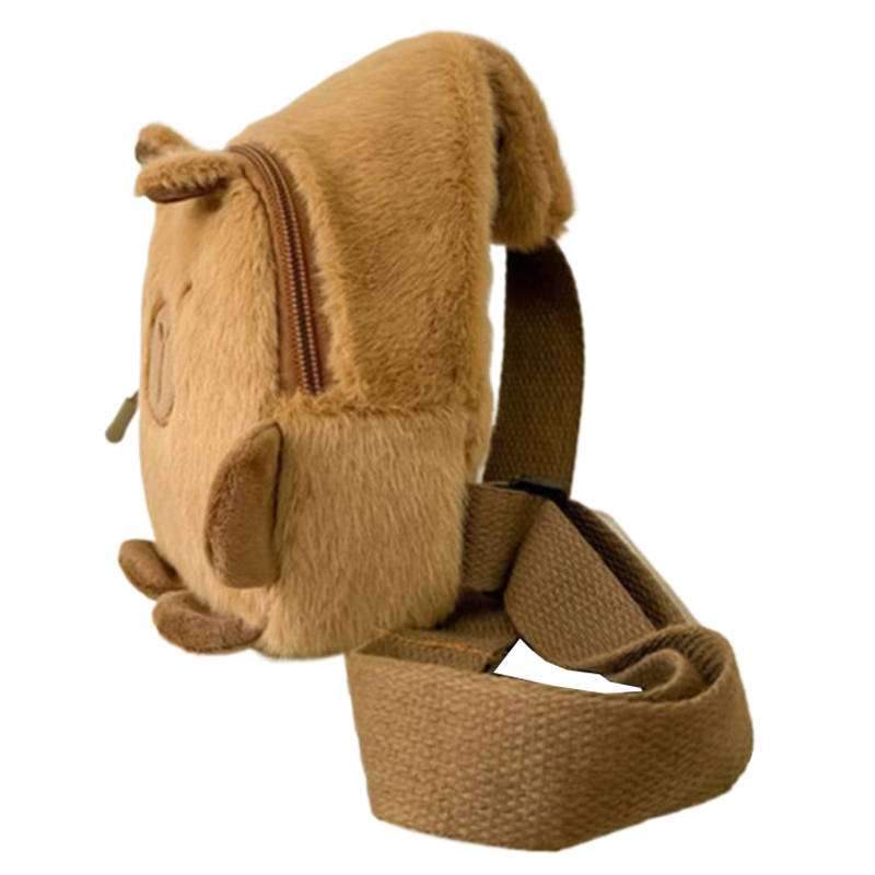 Cute Cartoon Capybara Crossbody Bag Coin Purse Large Capacity Chest Bag Mobile Phone Pouch