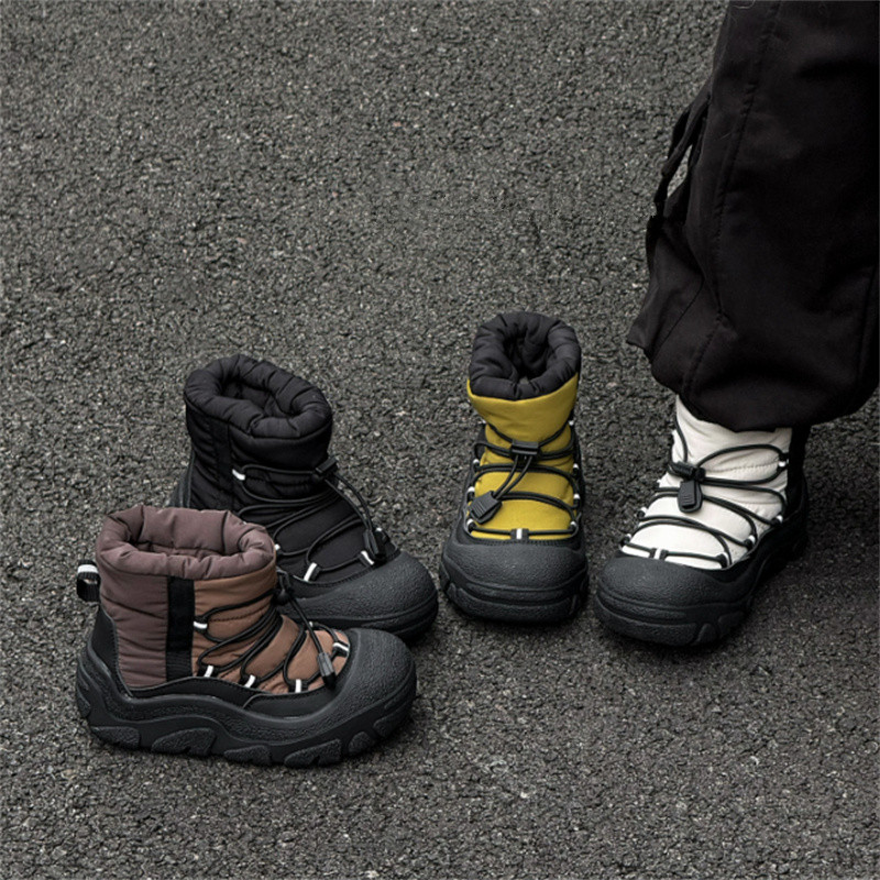 2025 neue Winter Kinder Schnee Stiefel Für Jungen Wasserdichte Warme Pelz Gummi Sohle Nicht-slip Mode Mädchen Stiefel EU 26-37
