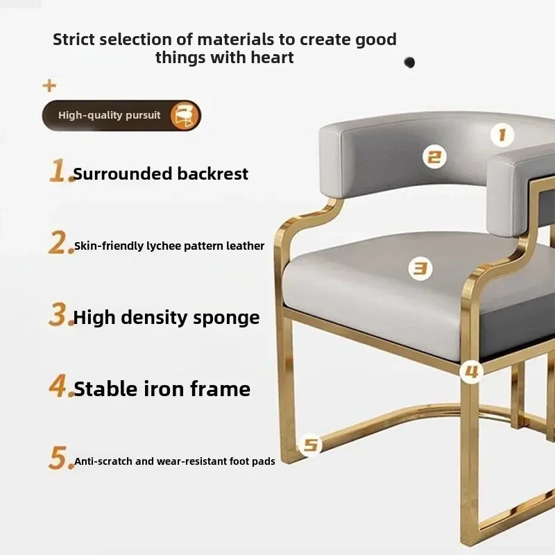 Móveis de quarto móveis nórdicos estilo simples cadeira de jantar cadeira de chá de alta qualidade recepção, mahjong, sofá manicure, cadeira de maquiagem