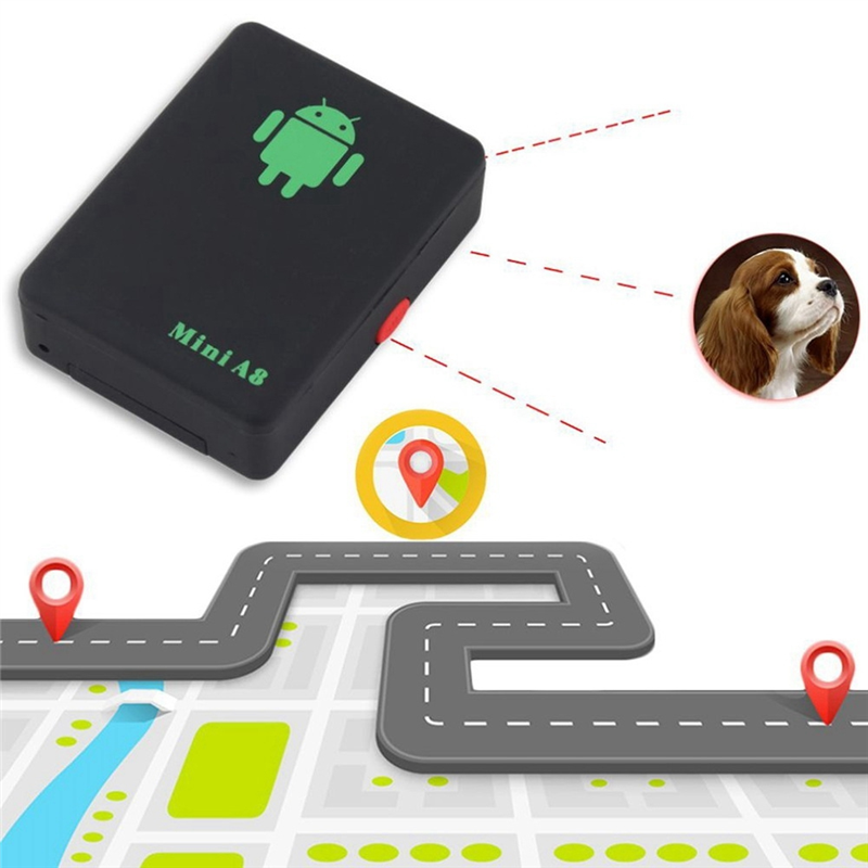BABQ Met Sos Button Tracker Smart Mini A8 Gsm/Gprs/Lbs Tracker Locator Adapter Huisdier Tracking Real time Mini A8 Locator
