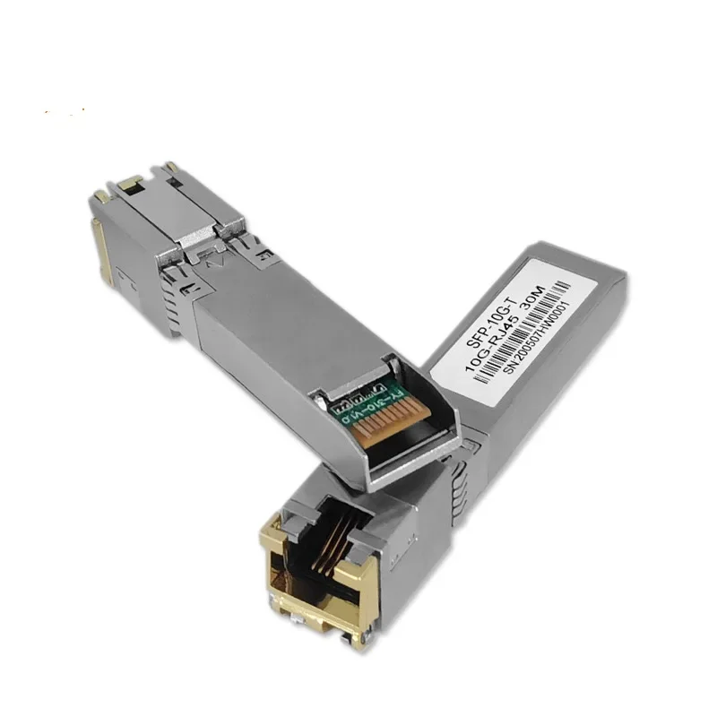Moduli SFP in rame 10G SFP + fibra 2.5G Porta ottica Girare al modulo ricetrasmettitore Gigabit con interruttore porta Ethernet RJ45
