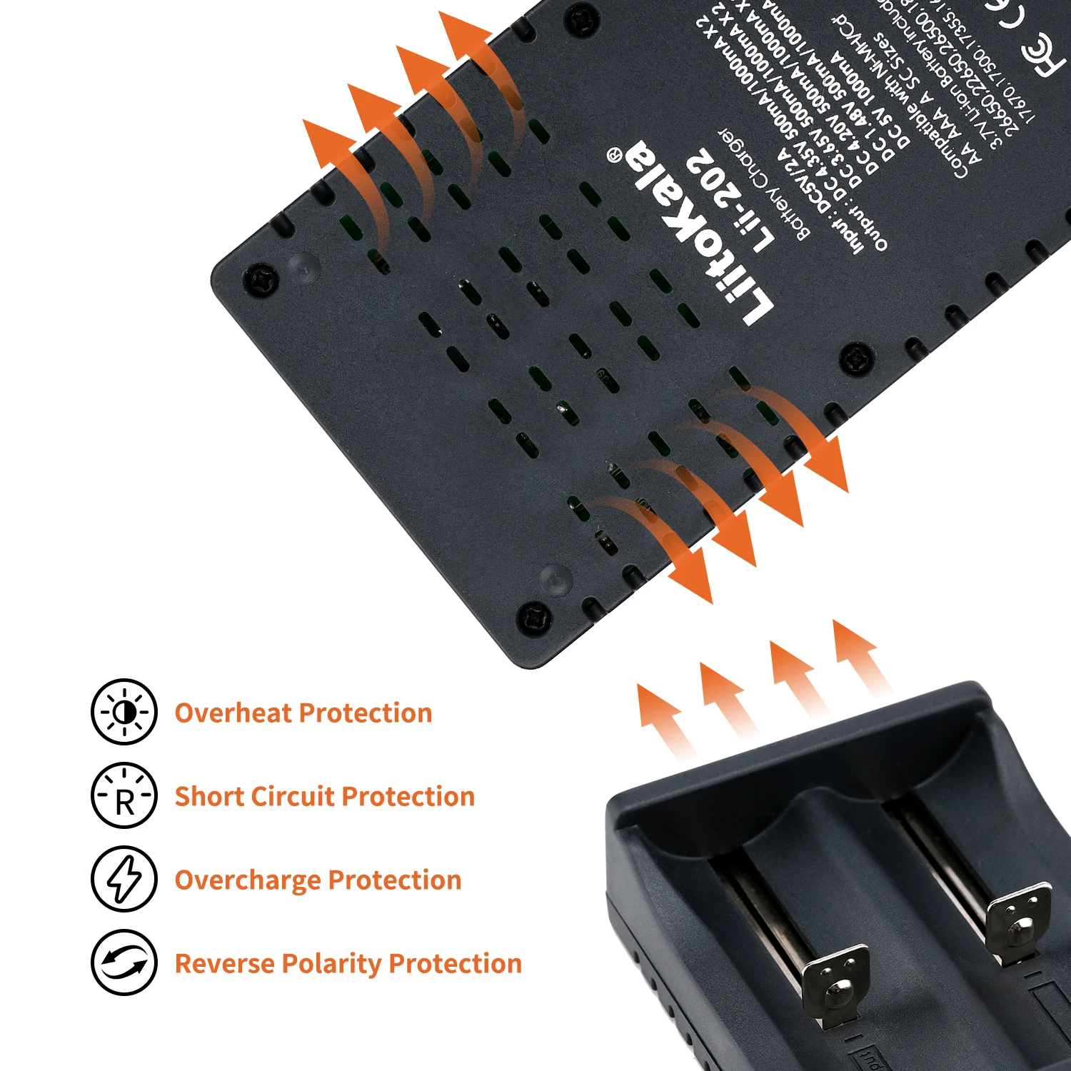 Liitokala Lii-202 18650 1,2 V 3,7 V 3,2 V AA/AAA 26650 10440 16340 21700 20700 14500 18490 NiMH cargador inteligente de batería de litio
