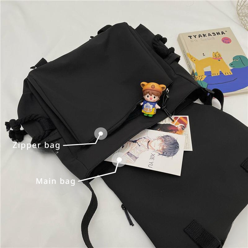 Bolso bandolera versátil de gran capacidad con un hombro de mano de nailon para mujer, bolso de cartero de viaje de trabajo Retro