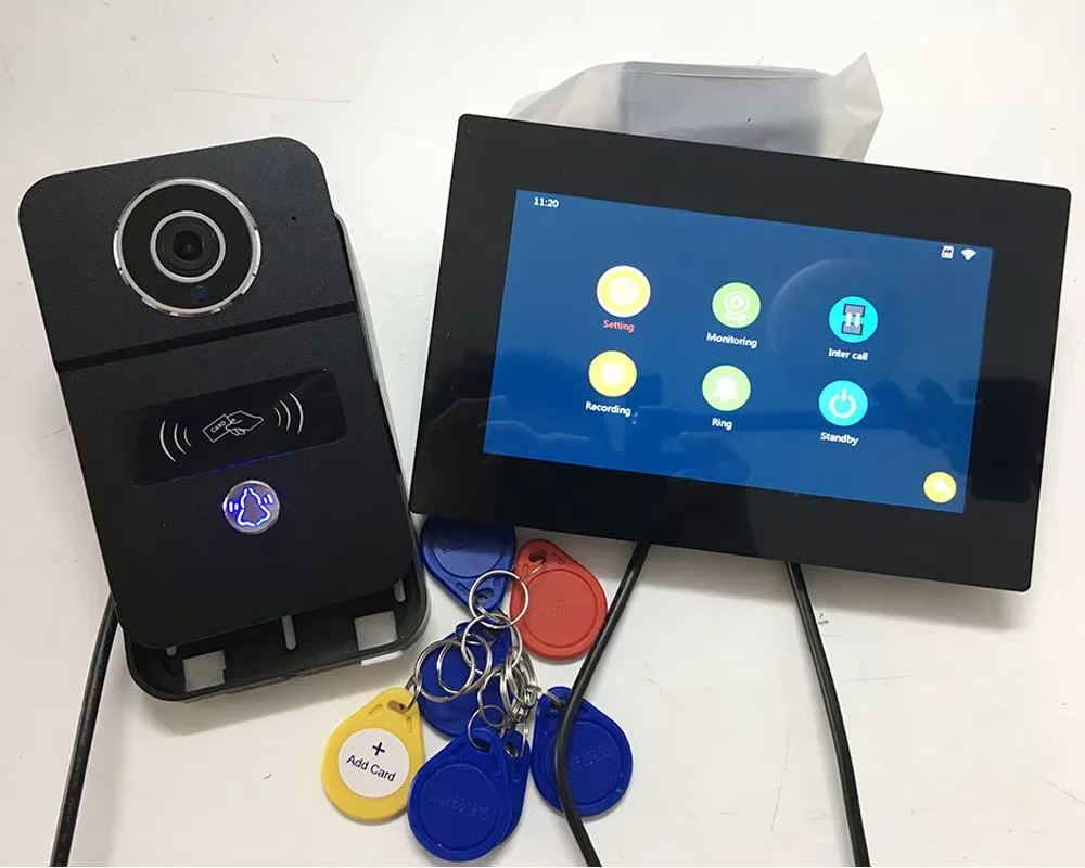 Wifi TUYA 1080P 7/10 zoll Touchscreen Video Intercom Access Control Video Türklingel System Türsprechanlage Tür RFID Entsperren kamera