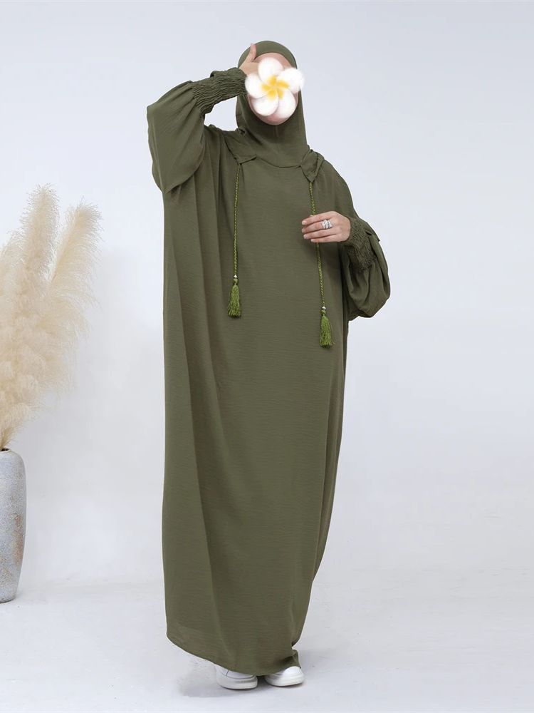 ラマダン Niqab Khimar イスラム教徒アバヤドバイトルコイスラム教の祈りの服アフリカのドレス女性のためのドレスカフタンローブファム Musulmane
