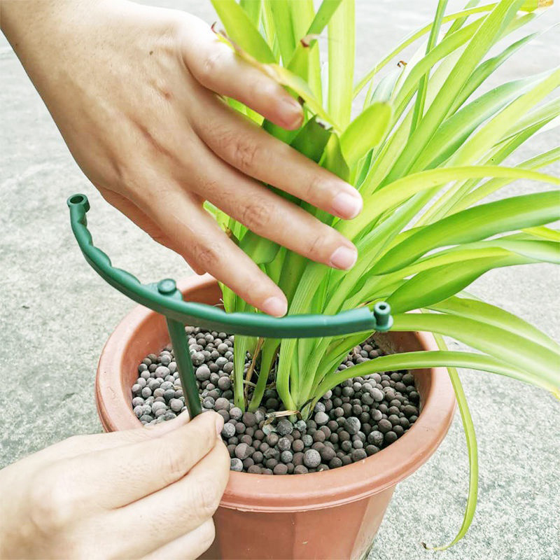 園芸植物サポートケージプリエフラワースタンドホルダープラスチック半円温室果樹園固定ロッドガーデニング盆栽ツール
