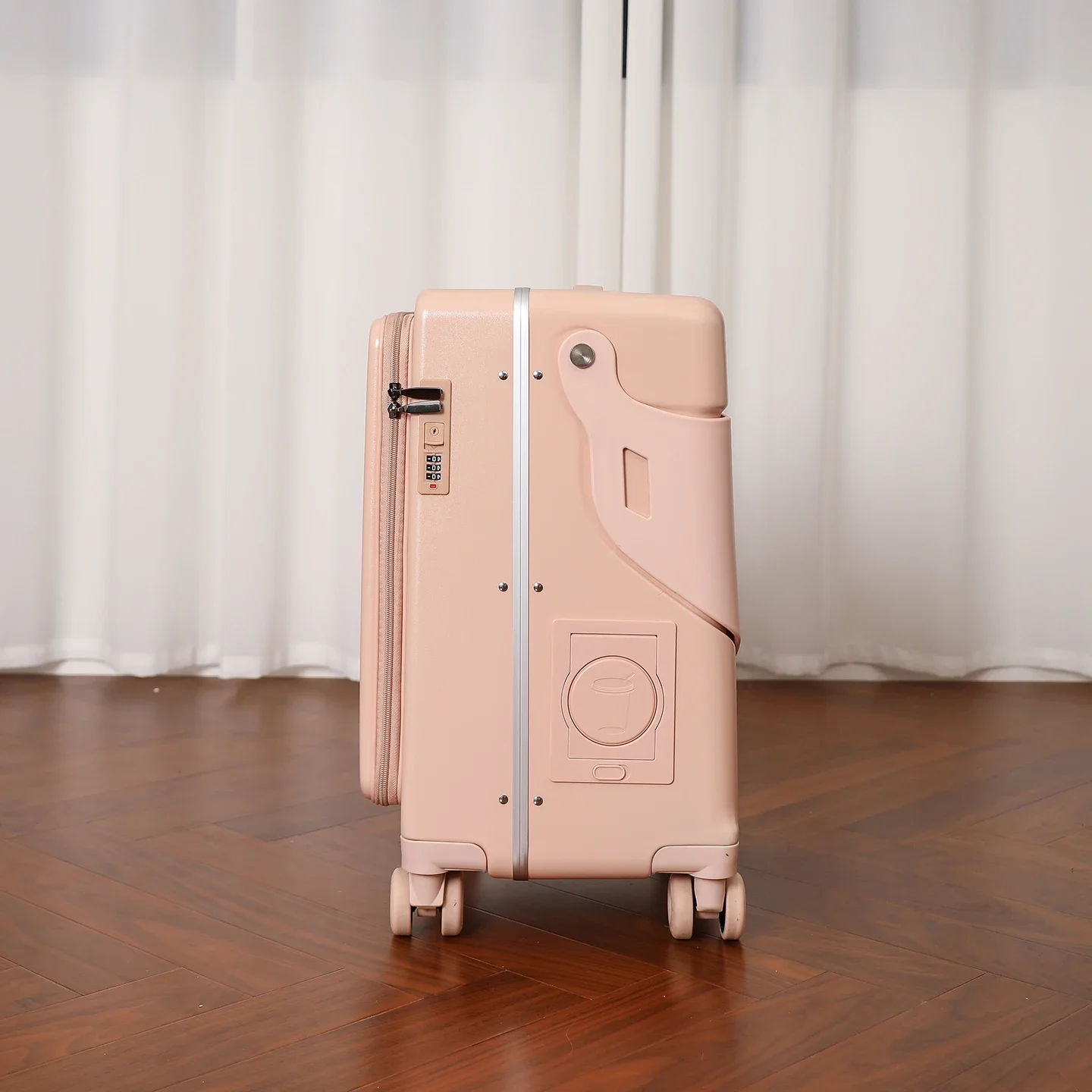 Bunnyfly criança mãe mala com assento para crianças pode sentar-se para andar carrinho de bagagem do bebê viagem carry case multifuncional embarque