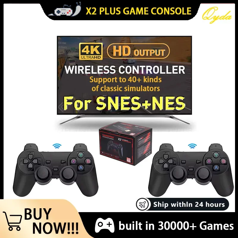Nuova console per videogiochi classica. Controller HD wireless 4K. 30000 Giochi, 50 Simulatori. Compatibile con PS1, N64 Retro Gaming