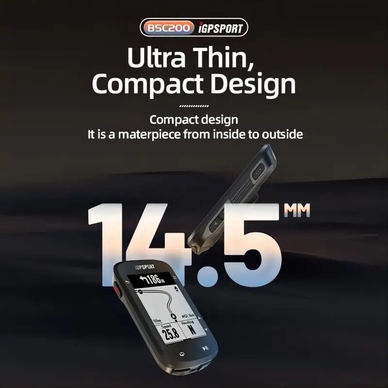 IGPSPORT-Ordinateur de vélo GPS BSC200, Odomcirculation de vélo, Compteur de vitesse sans fil, Navigation sur route, ANT + Bluetooth, Cochon d'absorption, Accessoires