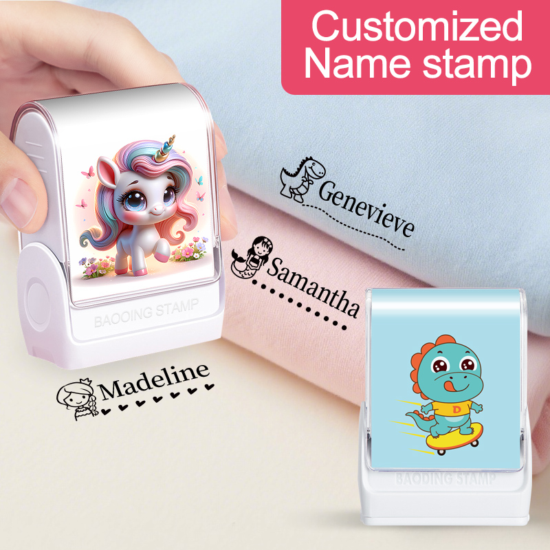 Benutzerdefinierter Studentennamenstempel – wasserfestes, personalisiertes Siegel für die Schule, langlebig und tragbar, lichtbeständige Tinte für Klassenzimmer und Hausaufgaben