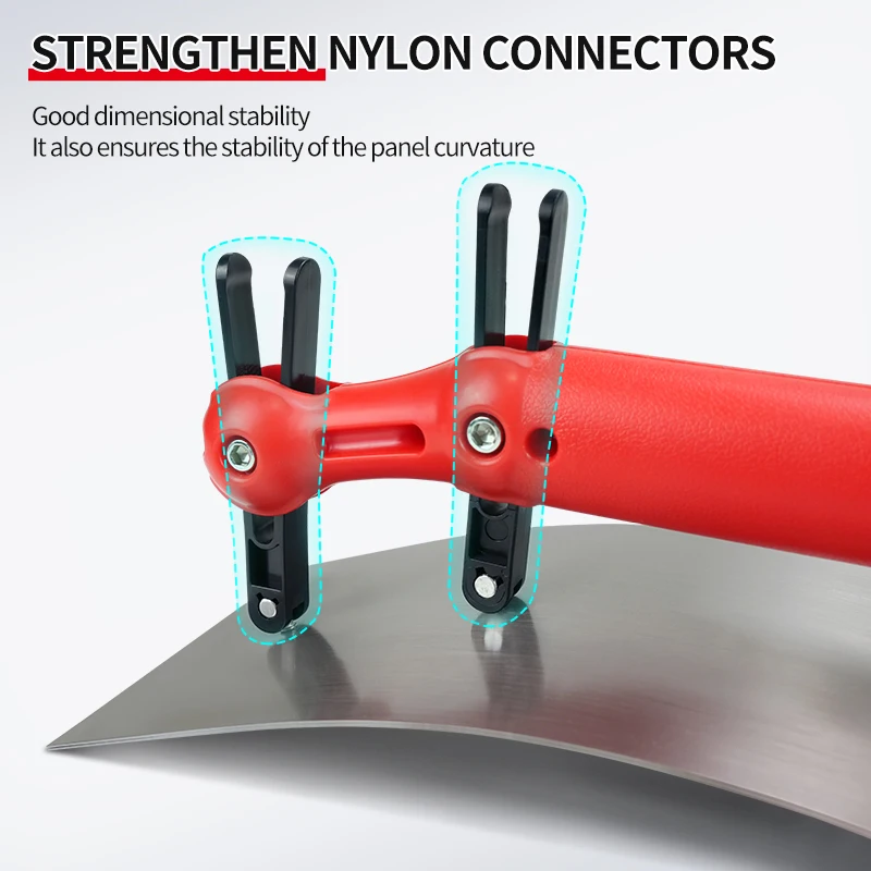 1Pc Adjustable High-Carbon Steel Curved Trowel for Drywall Skimming, Wall Smoothing, and Putty & Mortar Applications