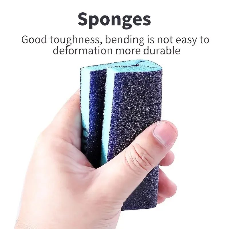 5/6pcs ฟองน้ําขัดหยาบ Medium Fine Grit Sanding Block Sander ฟองน้ํากระดาษทรายสําหรับโลหะไม้แก้วล้างทําความสะอาดได้และนํากลับมาใช้ใหม่
