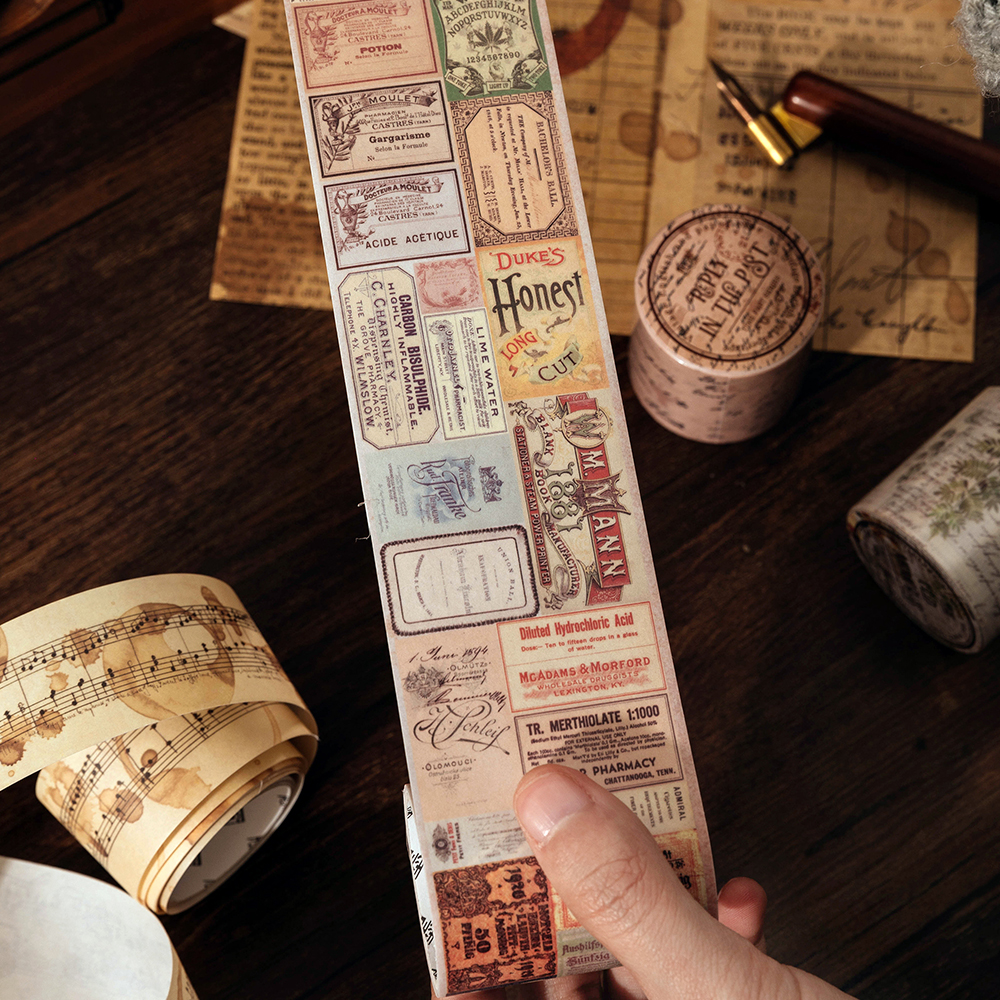 Journamm 30 ミリメートル/40 ミリメートル/50 ミリメートル * 2 メートルヴィンテージ和紙テープ 35 センチメートルサイクル DIY スクラップブッキング装飾ジャンクジャーナルコラージュ文具クラフトテープ