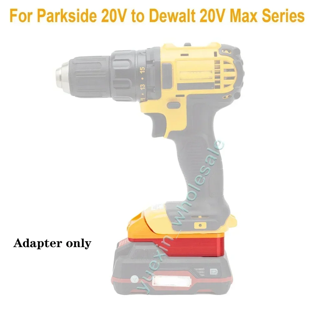 Adaptador de conversión de batería para Lidl Parkside X20V Team Li-ion a herramientas inalámbricas Dewalt de 18 V (no incluye herramientas ni batería)