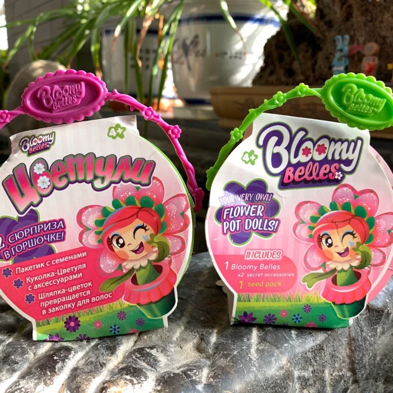 Genuine Boomy Bells Flowerpot, Boneca Blind Box, Brinquedos modelo colecionáveis, Linda menina bonita, Presentes de aniversário, Flor cheia