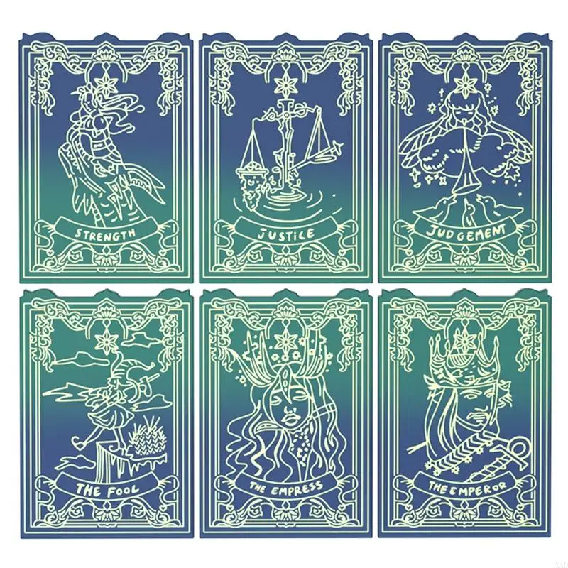 LXAD Diy Kristal Epoksi Taluo Kartu Cetakan untuk Pengecoran Resin 6 Lembar/24 Lembar Cetakan Silikon untuk DIY Taluo Permainan