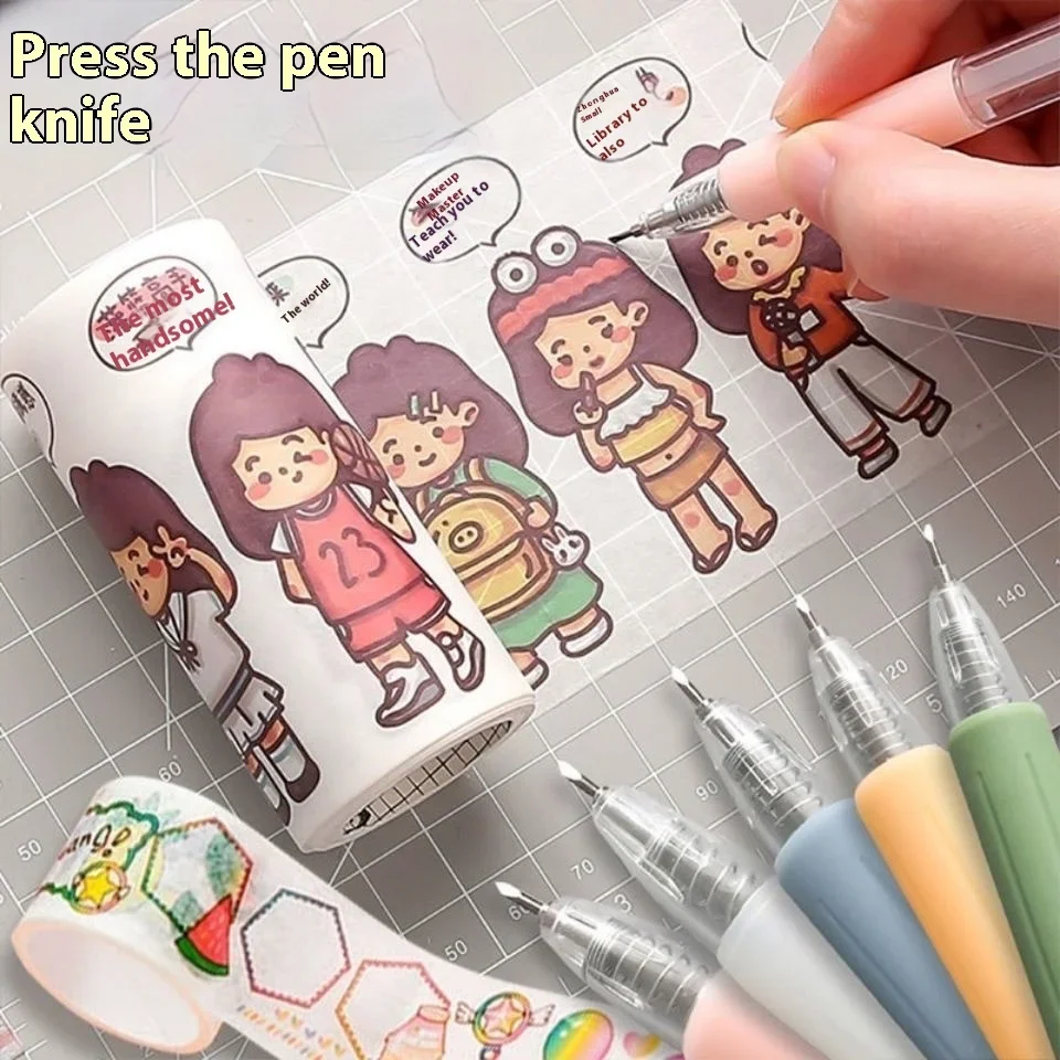 Caneta de corte de papel, recarga de arte, faca utilitária, ferramenta de corte de scrapbooking, cortador de fita, caixa expressa, faca, suprimentos de artesanato diy