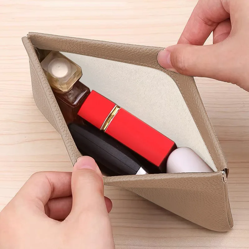 Cartera larga de cuero Artificial con cierre automático, soporte de identificación para licencia de conducir y pasaporte, almacenamiento de cables de datos para auriculares, bolsa para efectivo