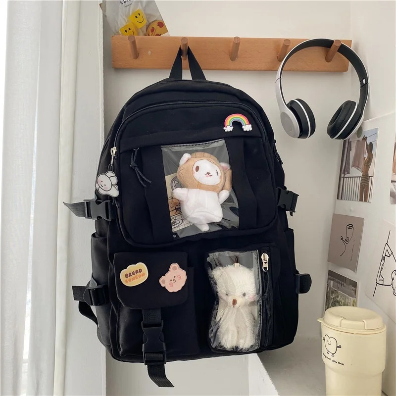 Girl's large capacity backpack, unique and cute student backpack