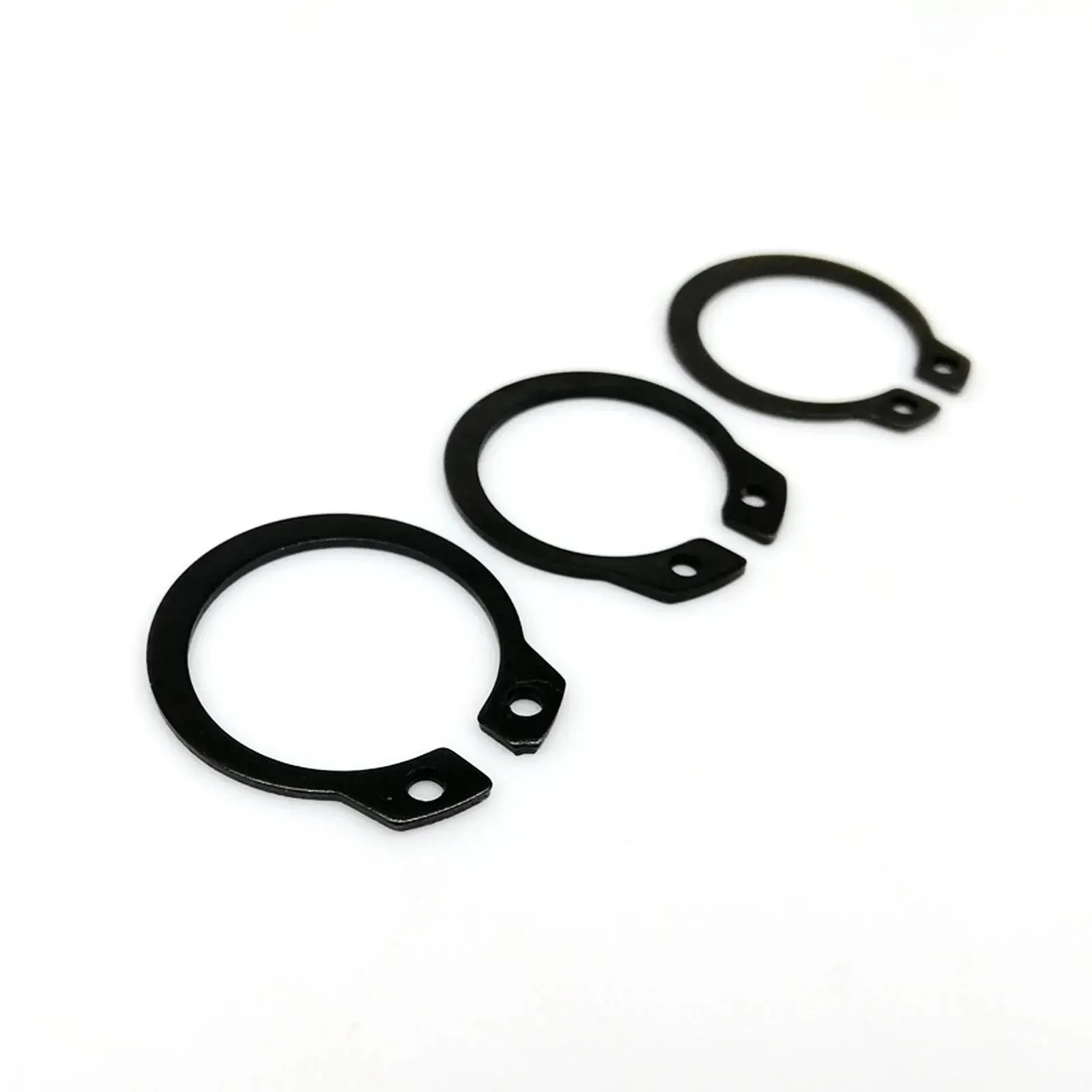 500pcs/box C Type External Circlip Clip Snap Ring Mix 15 Sizes M5 to M20 Kit Set for Shaft Bearing Retaining Black 65mn Steel