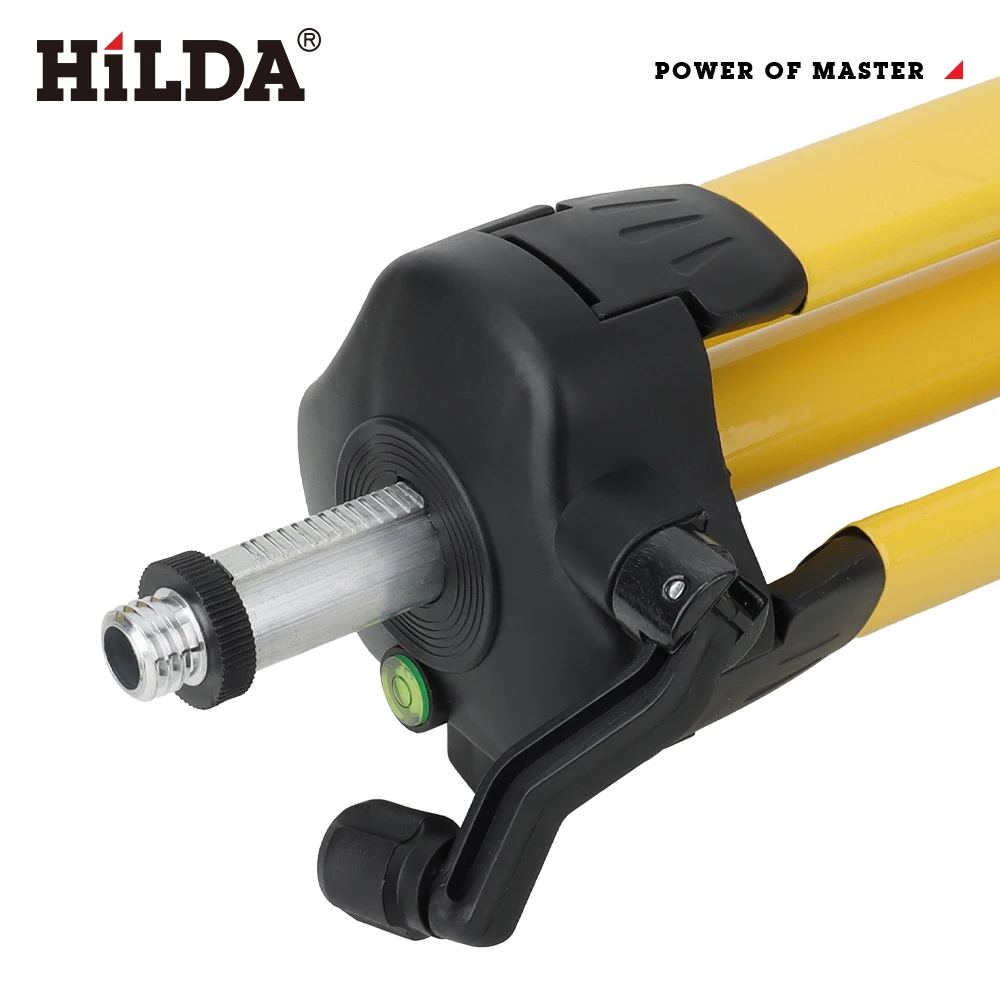 HILDA 1.2M 5/8 Inch Adjustable Height Thick Ferroalloy Tripod Laser Level Stand Base for Self Leveling