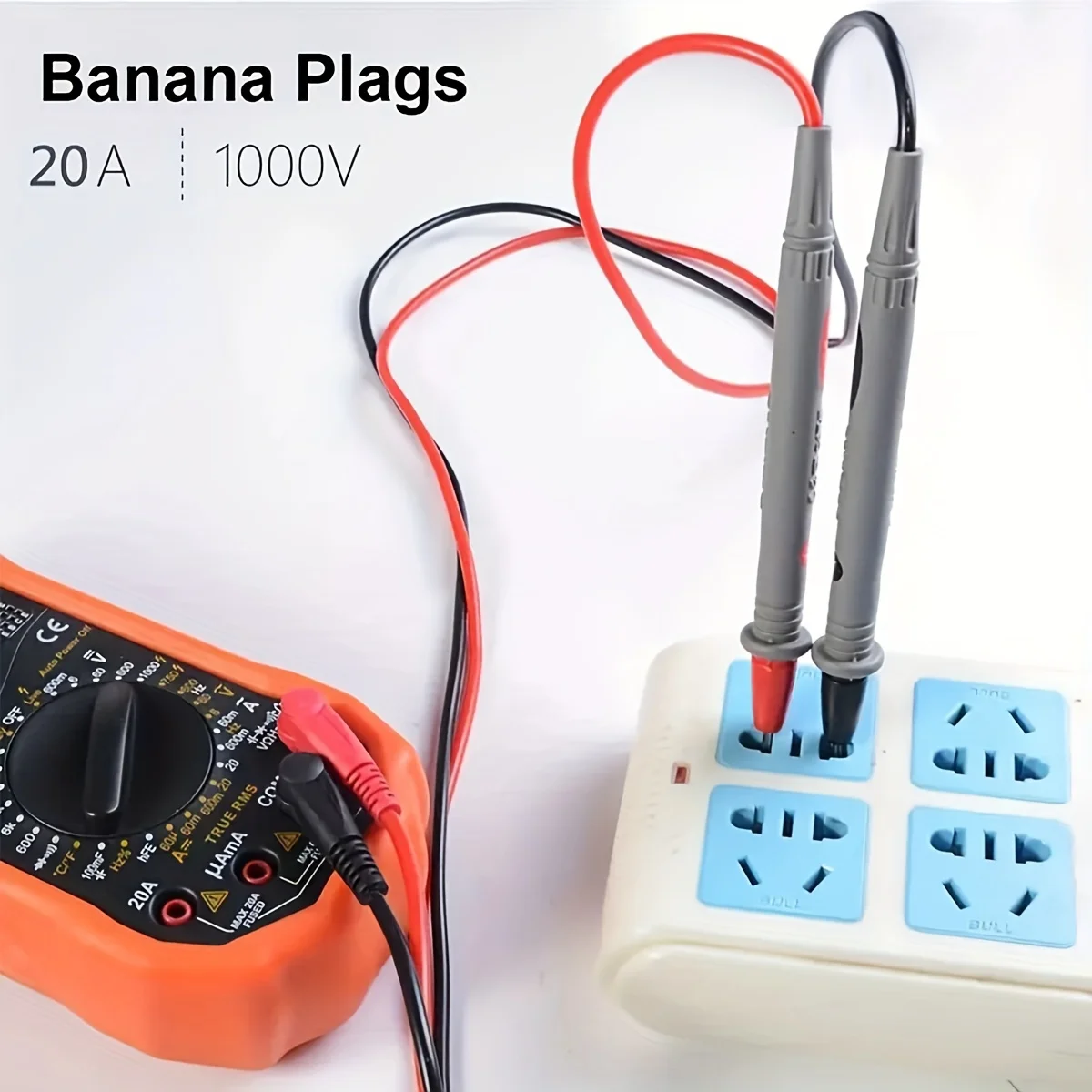 Cables de prueba para multímetro eléctrico, 100cm, sonda Universal de 1000v, 10A, cables de prueba para multímetro Digital, prueba de cables