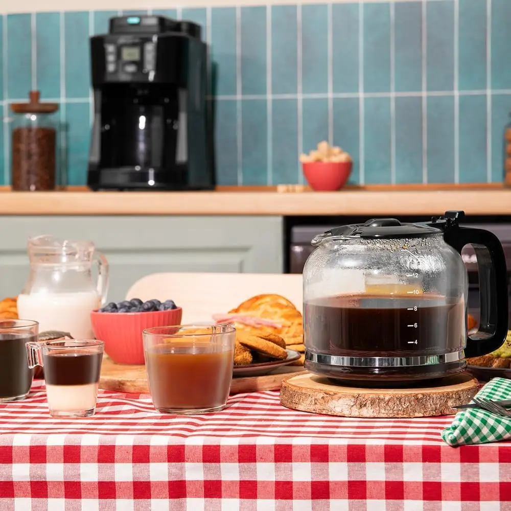 Cafeteras Goteo Coffee 66 Grind Drop, Mulinillo Cuchillas,Hasta 12 Tazas,Tecnología Extremearoma,En Acero Inoxidable