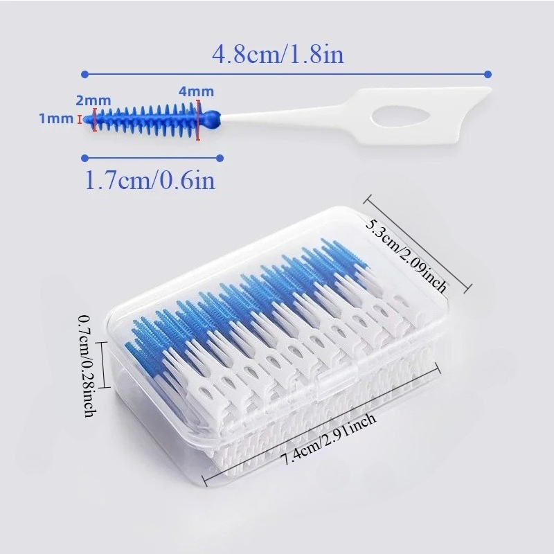 nterdental Brush Soft Rubber Teeth Cleaning Tools Dental Cleaning Between Teeth Toothbrush Oral Hygiene Care Tools