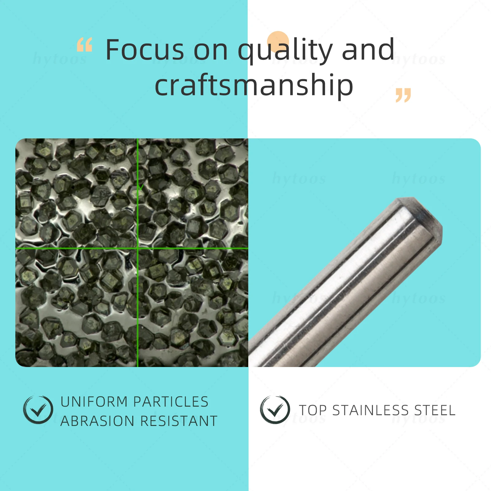 HYTOOS 5Pcs/Set Diamond Nail Drill Bits Russian Cuticle Clean Nail Bit Professional Safety Under Nail Cleaner for Dead Skin